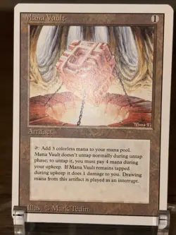 MTG Mana Vault Revised Magic the Gathering Card NM (D) - Image 2