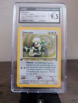 Pokemon Card - 1st Edition Smeargle Neo Discovery 11/75 Holo Rare SWIRL - Image 1