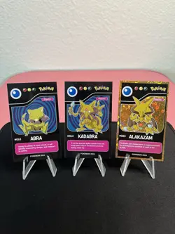 Abra 063 Kadabra 064 Alakazam 065 Pokedex BLACK Card Rare Kanto Peru Editions NM - Image 1