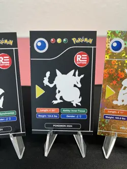 Abra 063 Kadabra 064 Alakazam 065 Pokedex BLACK Card Rare Kanto Peru Editions NM - Image 4