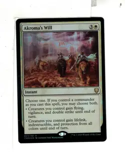 MTG SkeenAB Akroma's Will FOIL from Commander Legends. NM. - Image 1