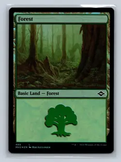 Magic the Gathering - MTG - MH2 - Forest - Foil - 489 - Image 1