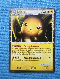 Raichu Prime - HGSS3: Undaunted (UD - 83/90) Ultra Rare Holo Pokemon Card - Image 2