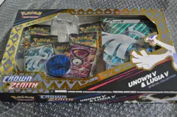 Pokemon TCG Crown Zenith Lugia v & Unown v Special Collection Box Sealed - Image 1