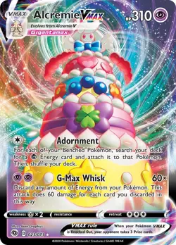 NM-Mint Alcremie VMAX - 023/073 - Ultra Rare Pokemon Champion's Path - Image 1