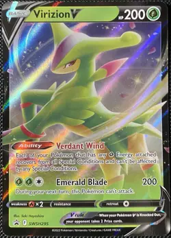 Virizion V SWSH295 SWSH: Sword & Shield Promo Cards Holo - Pokemon Card - Image 1