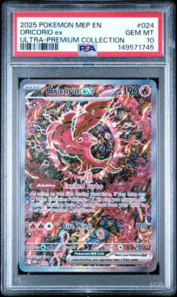 2025 Pokemon MEP EN Black Star Promo Oricorio EX #024 PSA 10 GEM MINT - Image 1