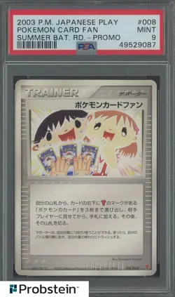 2003 Pokemon Japanese Play Summer Bat Rd. Promo #008 Pokemon Card Fun PSA 9 - Image 1