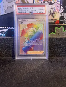 2020 Pokemon Opal Vivid Voltage Holo PSA 10 Secret Rare Card 197/185 - Image 1
