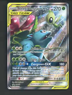 Pokemon TCG SM Black Star Promos SM167 Celebi & Venusaur GX - Image 1