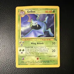 Pokemon TCG Golbat 60/144 English Fossil MP - Image 1