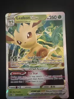 2022 Pokemon Leafeon HOLO VSTAR Sword & Shield Jumbo Black Star Promo #SWSH195 - Image 1