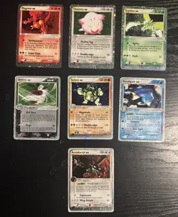 Pokemon EX Silver Border Holo Lot Ruby Sapphire Scyther Chansey See Description - Image 5