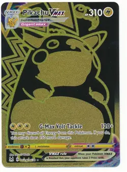2022 POKEMON SWSH FULL ART LOST ORIGIN PIKACHU VMAX #TG29 MINT - Image 1