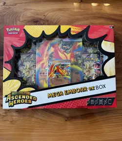 POKEMON TCG MEGA EVOLUTION ASCENDED HEROES MEGA EMBOAR EX BOX FACTORY SEALED Z - Image 1
