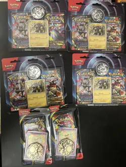 4 Packs Pokemon Mega Evolution Phantasmal Flames Blister +2 Whimsicott Blister - Image 4