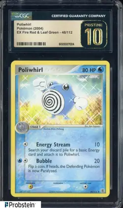 2004 Pokemon EX Fire Red & Leaf Green 46/112 Poliwhirl CGC 10 PRISTINE - Image 1