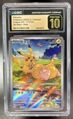 2025 Pokemon Collect 151 Chinese Pikachu #171/151 CGC 10 Pristine - Image 1