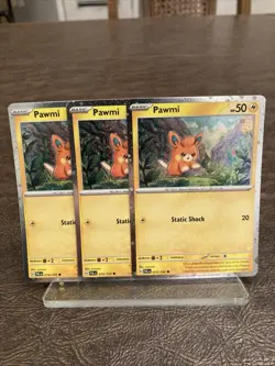 2024 Pokemon Pawmi Cosmos Holo Paldea Evolved 3-Card Lot 074/193 - Image 1
