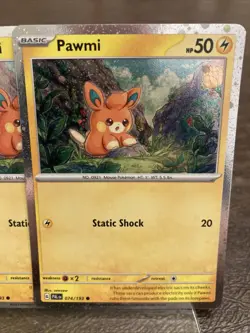 2024 Pokemon Pawmi Cosmos Holo Paldea Evolved 3-Card Lot 074/193 - Image 2
