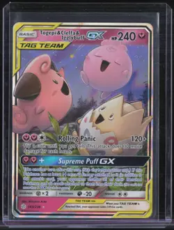 2019 Pokemon Sun & Moon Cosmic Eclipse #143 Togepi Cleffa & Igglybuff GX - Image 1