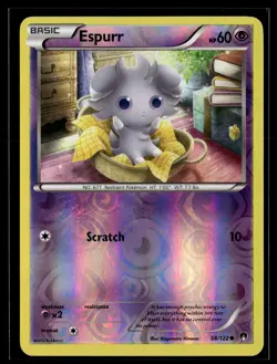 Espurr 58/122 BREAKpoint Reverse Holo Common Pokemon - Image 1