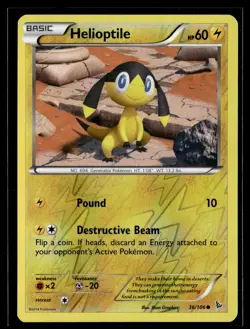Helioptile 36/106 Flashfire Reverse Holo Common Pokemon - Image 1