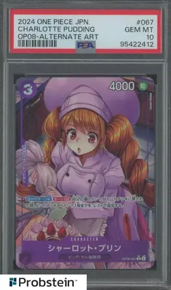 2024 One Piece Japanese OP08 Alternate Art #067 Charlotte Pudding PSA 10 - Image 1