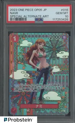 2023 One Piece OP05 JP Special Alternate Art #016 Nami PSA 10 GEM MINT - Image 1