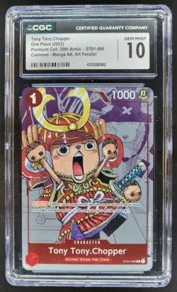 2022 ONE PIECE TONY TONY CHOPPER PROMO ST01-006 CGC 10 B PT - Image 1