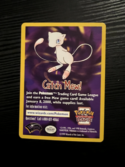 Catch Mew! Promo Card | 1999 Pokemon Movie WoTC | Pokemon TCG League | NM - Image 1