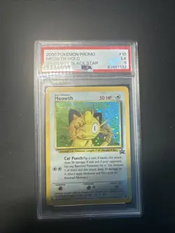 Pokemon 2000 Promo Black Star Game Boy #10 Meowth-Holo Card PSA 5 - Image 1