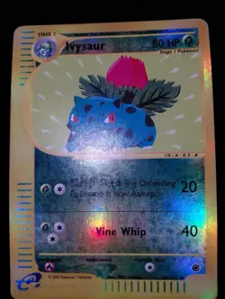 Pokemon TCG Ivysaur Reverse Holo Rare Card 082/165 Expedition Base Set - Image 1