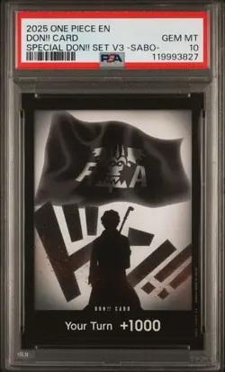 2025 One Piece EN Special Don!! Card V3 Sabo PSA 10 GEM Alt Art Promo - Image 1