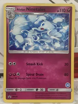 Alolan Ninetales SM128 Sun & Moon Promo Holo Lightly Played Pokemon Card 🔥 - Image 1