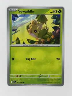 Sewaddle 001/086 Common SV: White Flare NM Pokemon Card - Image 1
