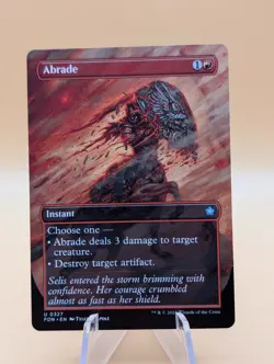 MTG: Abrade | Borderless | Magic Foundations | Pack Fresh NM | - Image 1