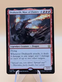 MTG: Drakuseth, Maw of Flames | Non-Foil | Magic Foundations | Pack Fresh NM | - Image 1