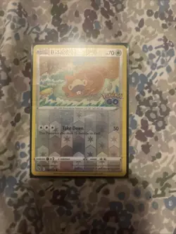 Pokemon TCG Bidoof Reverse Holo Common Card 059/078 Pokemon Go - Image 1