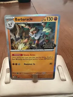 Pokemon Card Staff Mega Evolution Perfect Order Barbaracle Holo 065 - Image 1