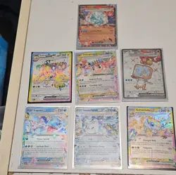 Pokemon TCG SVP Holo Lot Galvantula EX Lapras EX Ogerpon EX Eiscue EX 7 Cards - Image 1