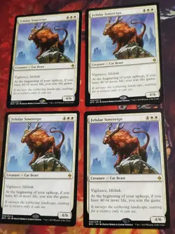 Felidar Sovereign x4 Battle for Zendikar MT/NM 4 cards, full playset, unplayed - Image 1