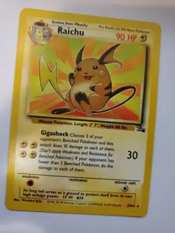 Raichu Fossil Set Pokemon Card Base Jungle WOTC NM U - Image 3