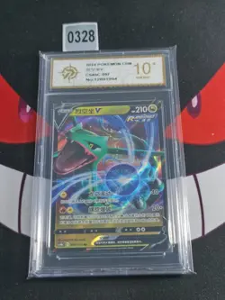 2024 Rayquaza V RR CS4bC-097/132 Pokemon Card Chinese-P gold 10 - Image 1