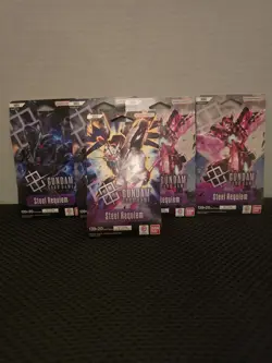 Gundam Card Game Steel Requiem GD03 Sleeved Booster Pack x5 Lot Factory Sealed - Image 1