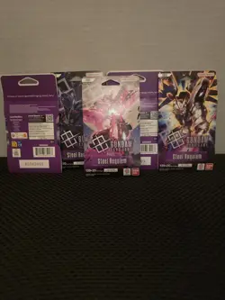 Gundam Card Game Steel Requiem GD03 Sleeved Booster Pack x5 Lot Factory Sealed - Image 2