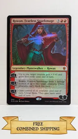 Rowan, Fearless Sparkmage Throne of Eldraine Foil - Image 1