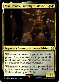 MacCready, Lamplight Mayor – R – Legendary Creature — Human Advisor – Normal – U - Image 1