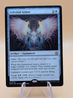 MTG: Celestial Armor | Non-Foil | Magic Foundations | Pack Fresh NM | - Image 1
