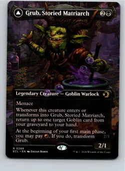 Magic the Gathering Borderless Grub, Storied Matriarch Lorwyn Eclipsed MTG - Image 1